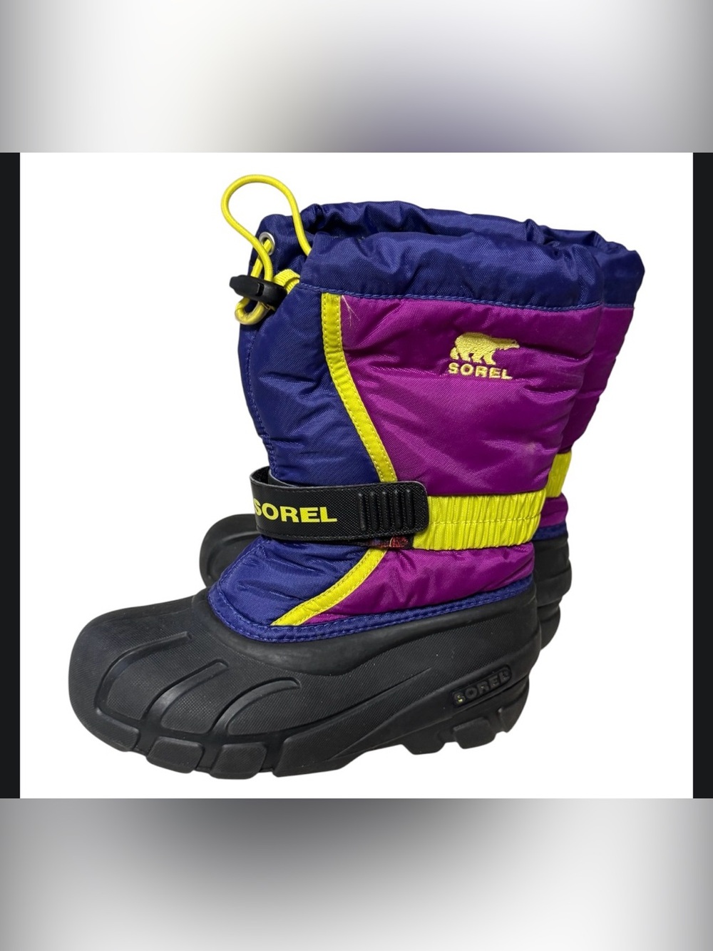 Sorel Flurry Winter Boots SZ 1 Purple & Black